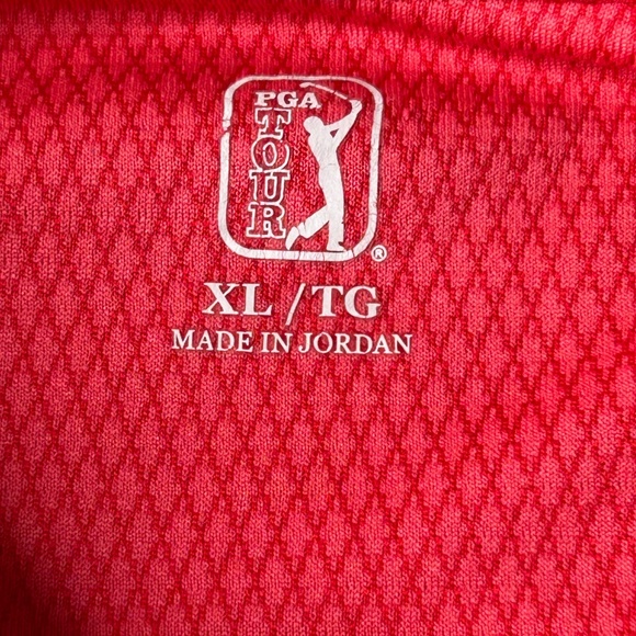 PGA Tour Champions Men Polo XL Pink Red Shirt - Picture 5 of 14